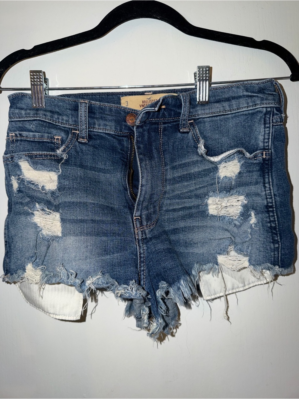 Hollister ripped jean shorts